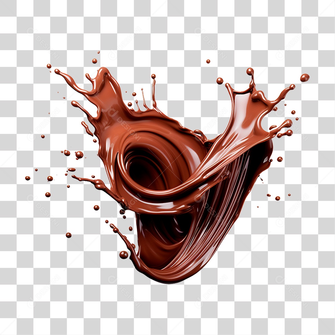 Splash de Chocolate PNG Transparente