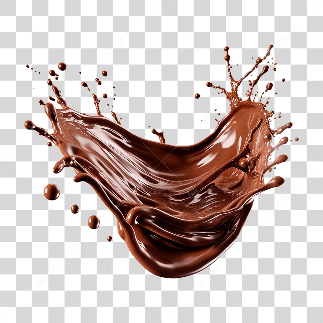 Splash de Chocolate PNG Transparente