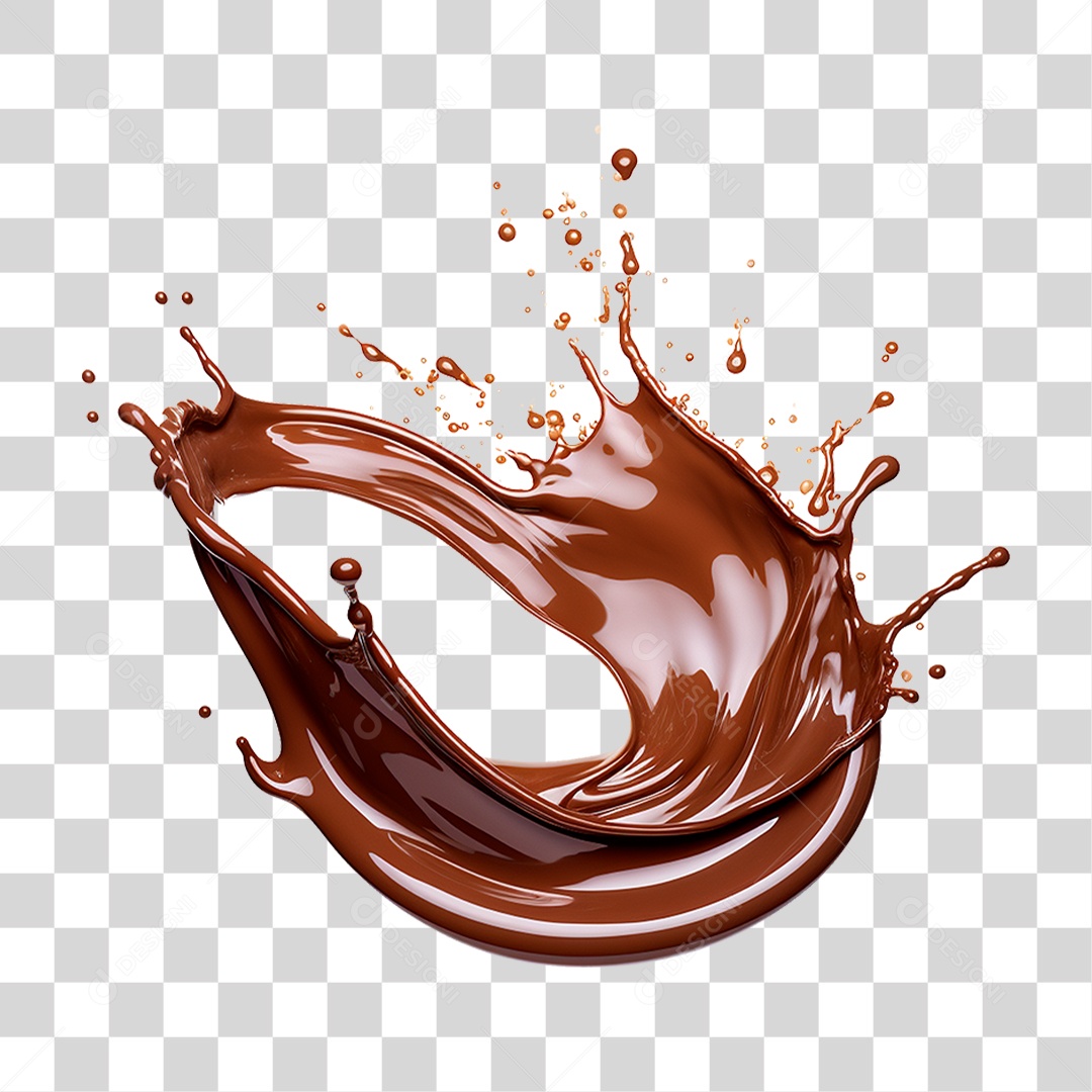 Splash de Chocolate PNG Transparente
