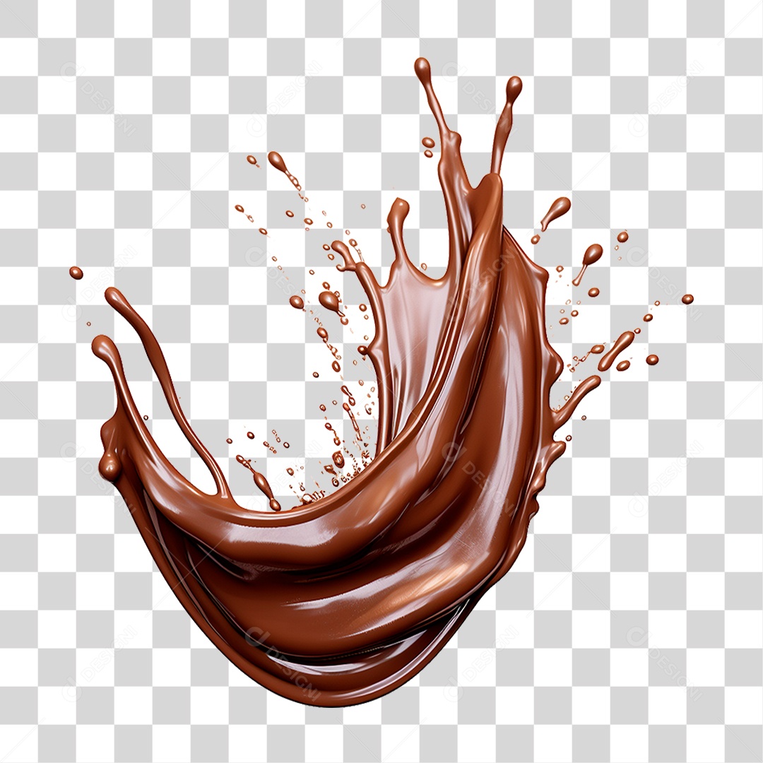 Splash de Chocolate PNG Transparente