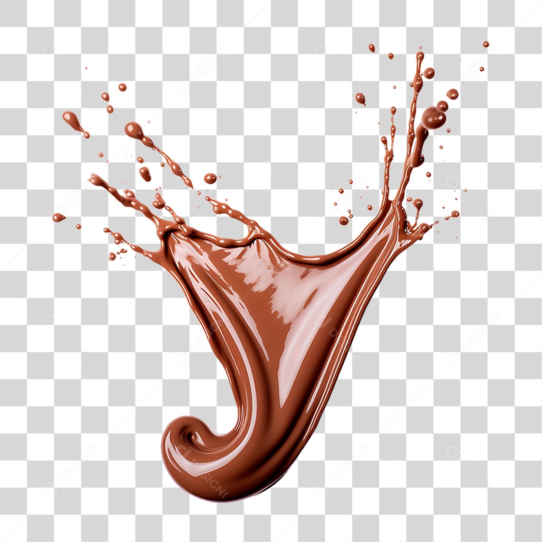 Splash de Chocolate PNG Transparente
