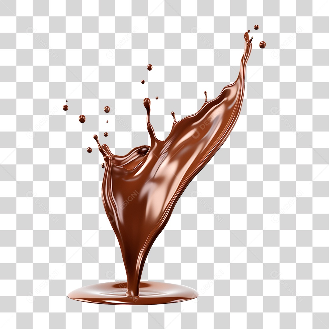 Splash de Chocolate PNG Transparente