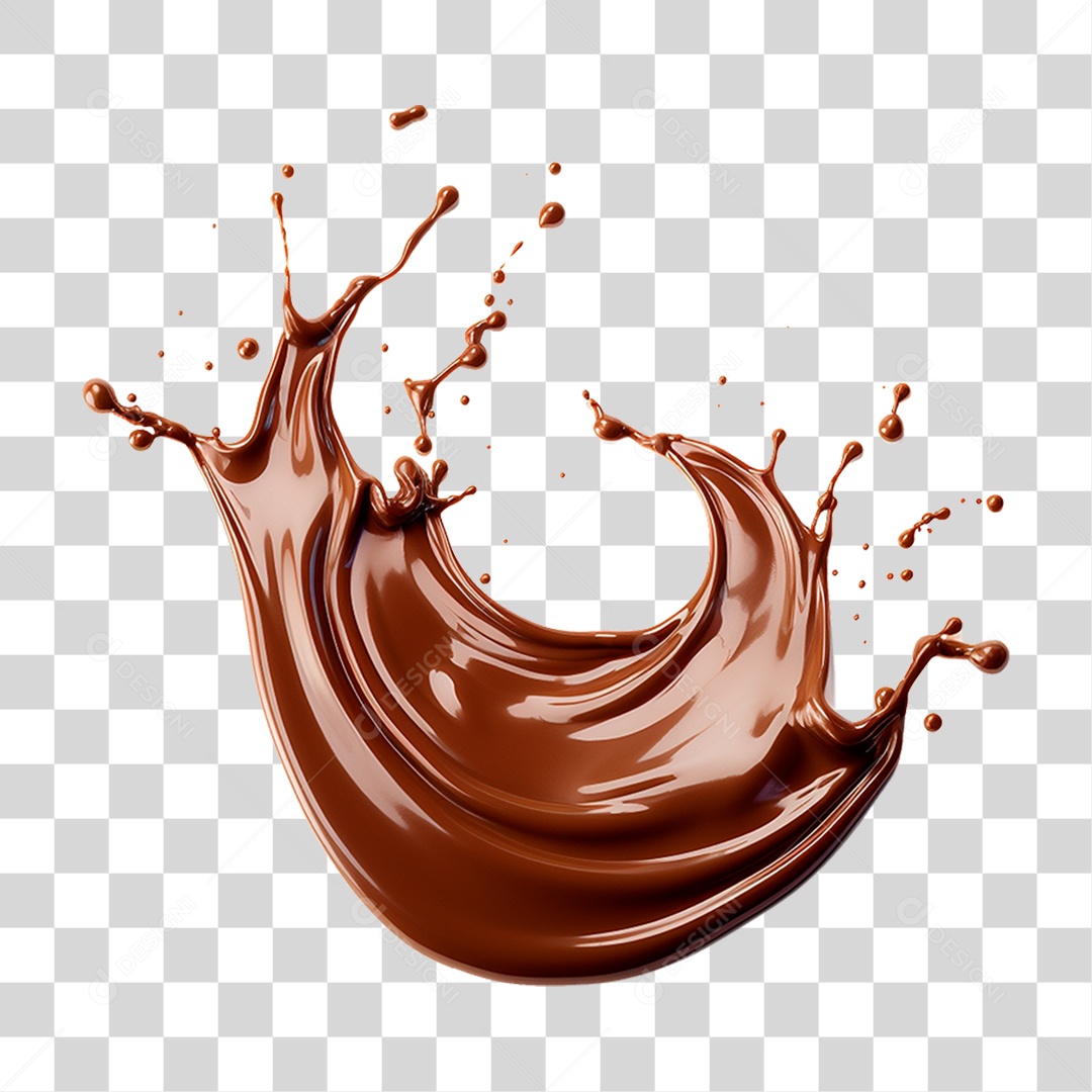 Splash de Chocolate PNG Transparente