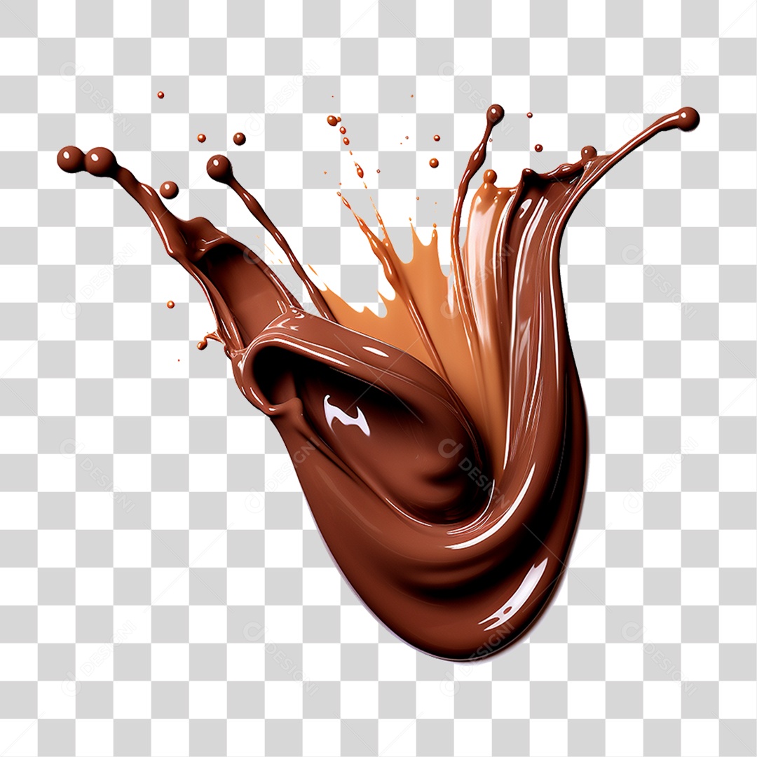 Splash de Chocolate PNG Transparente
