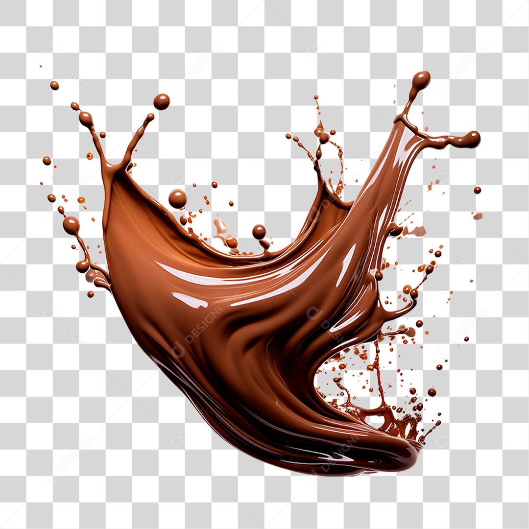 Splash de Chocolate PNG Transparente