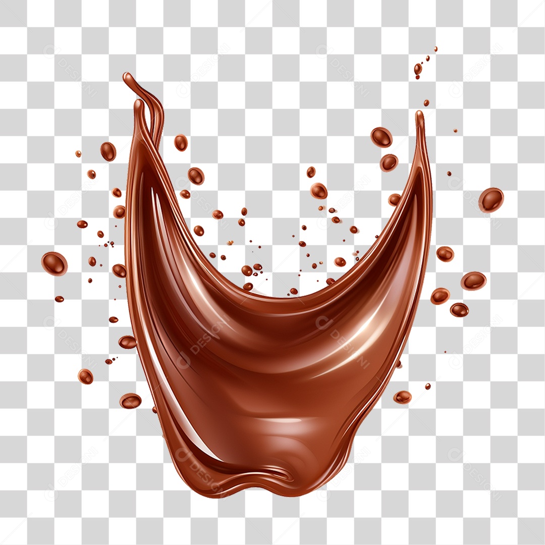 Splash de Chocolate PNG Transparente