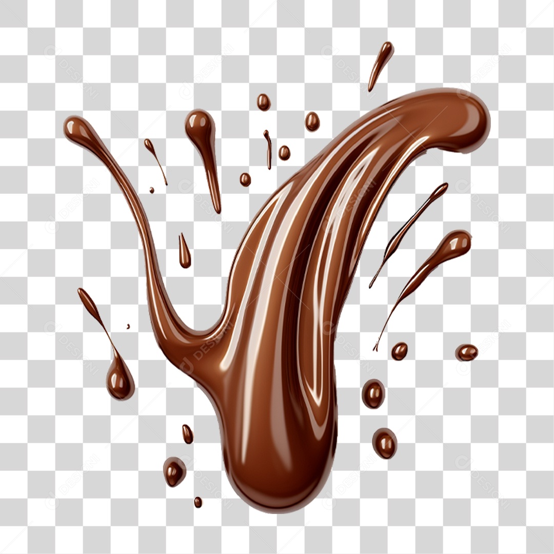Splash de Chocolate PNG Transparente