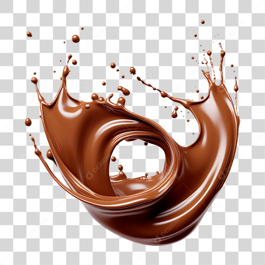 Splash de Chocolate PNG Transparente