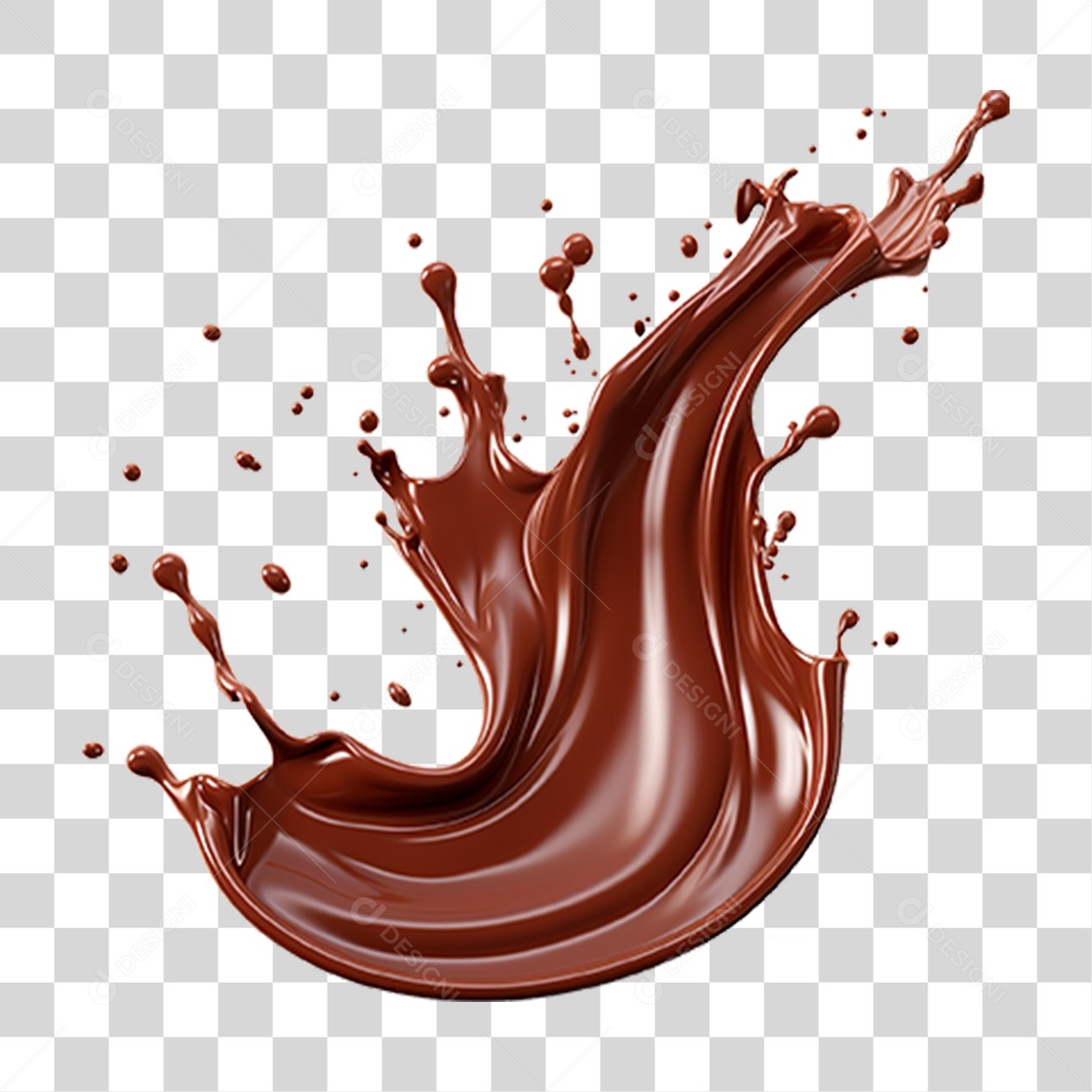 Splash de Chocolate PNG Transparente