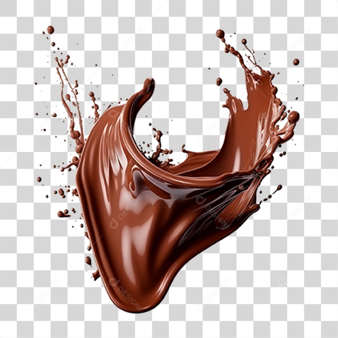 Splash de Chocolate PNG Transparente