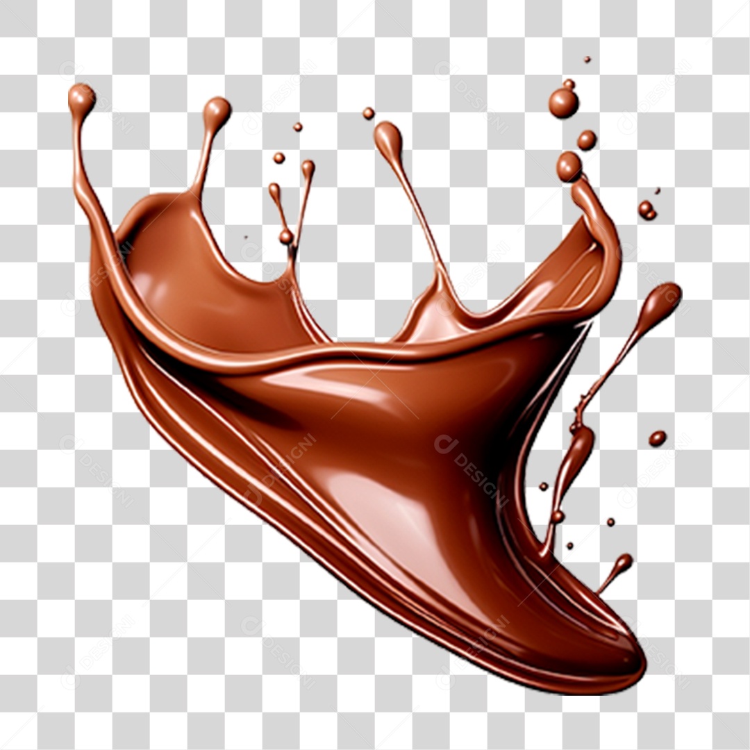 Splash de Chocolate PNG Transparente