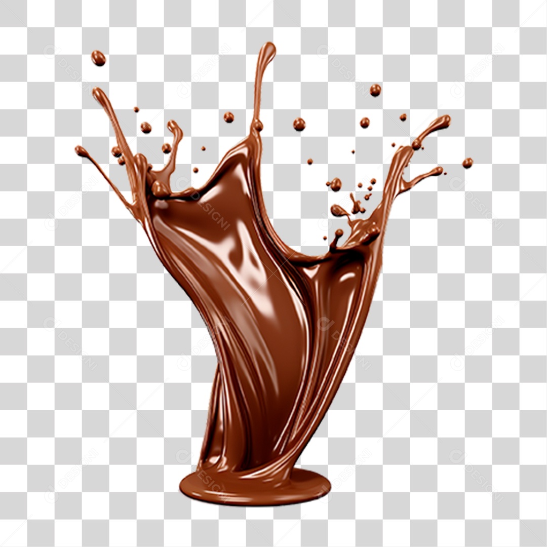 Splash de Chocolate PNG Transparente