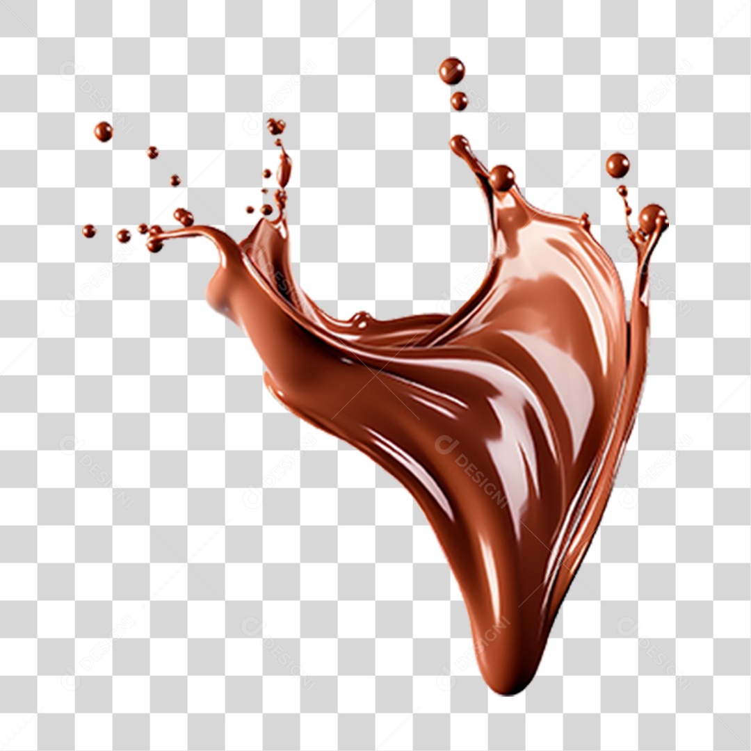 Splash de Chocolate PNG Transparente