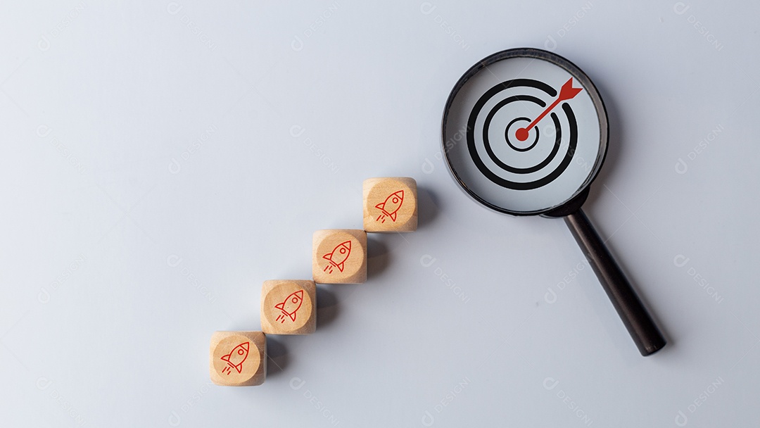 Blocos de madeira sobre fundo isolado