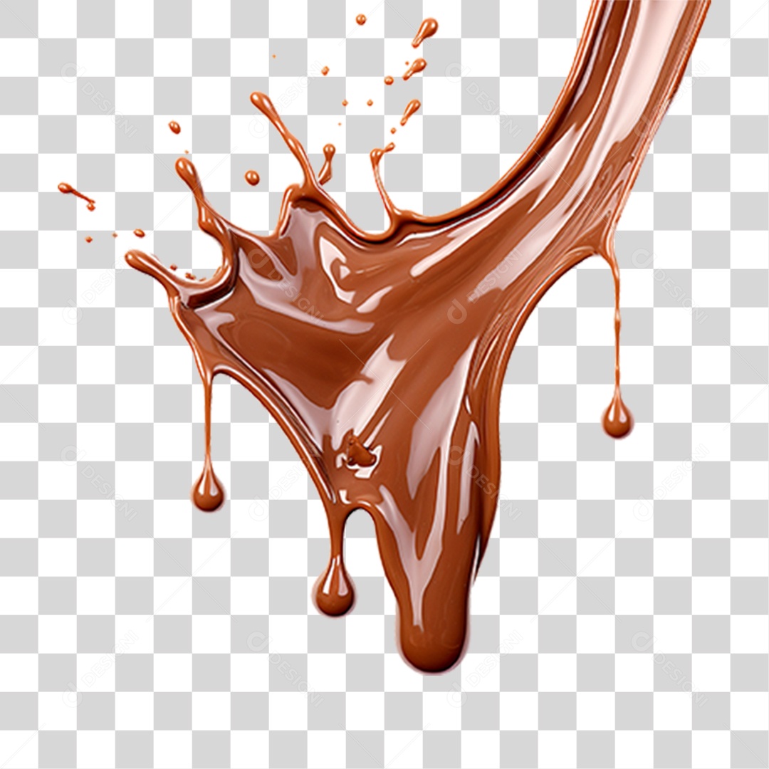 Splash de Chocolate PNG Transparente