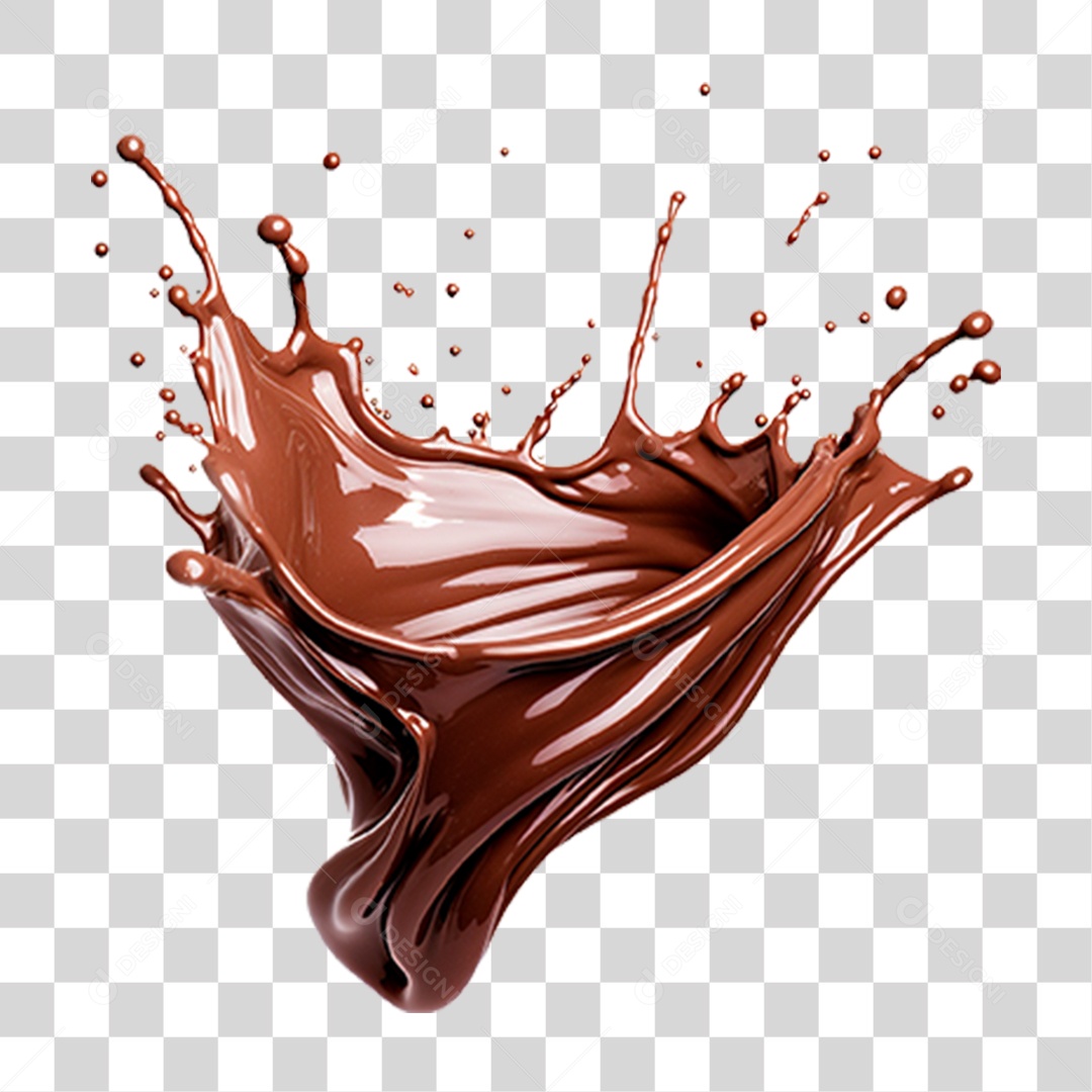 Splash de Chocolate PNG Transparente