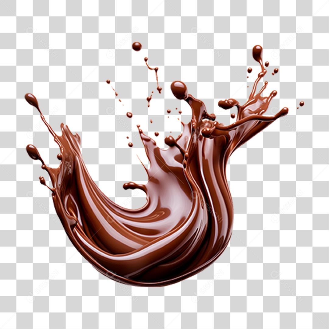 Splash de Chocolate PNG Transparente