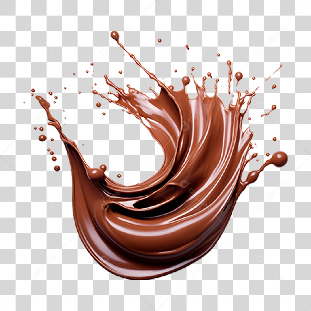 Splash de Chocolate PNG Transparente