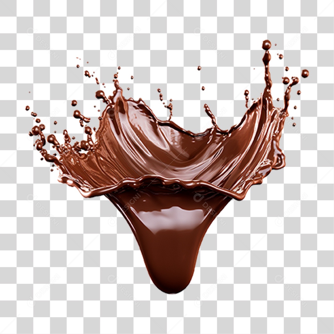 Splash de Chocolate PNG Transparente