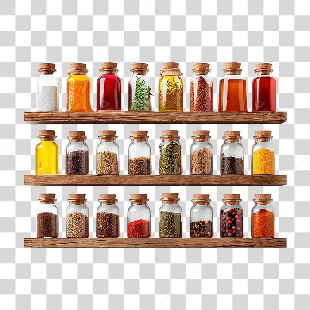 Prateleira de Frasco PNG Transparente