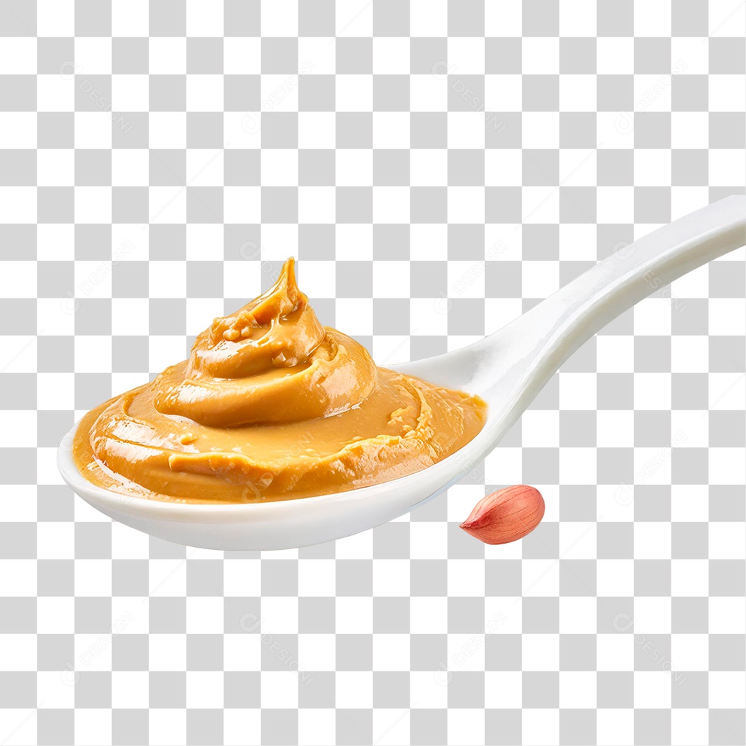 Geleia de Amendoim em Colher PNG Transparente