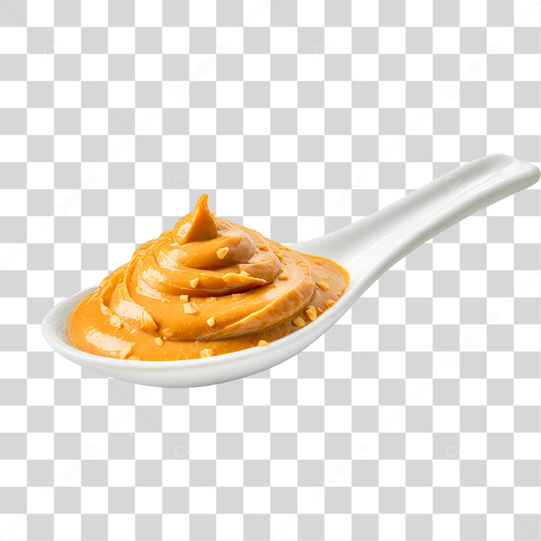 Geleia de Amendoim em Colher PNG Transparente