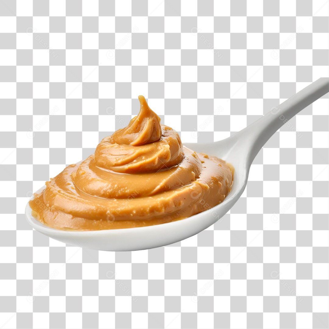 Geleia de Amendoim em Colher PNG Transparente