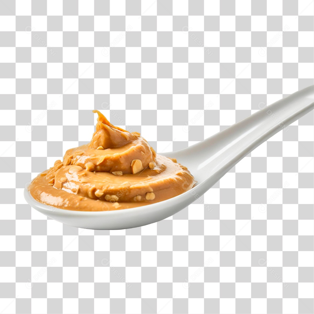 Geleia de Amendoim em Colher PNG Transparente
