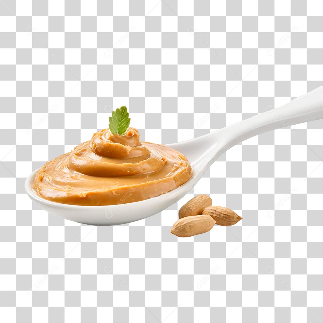 Geleia de Amendoim em Colher PNG Transparente