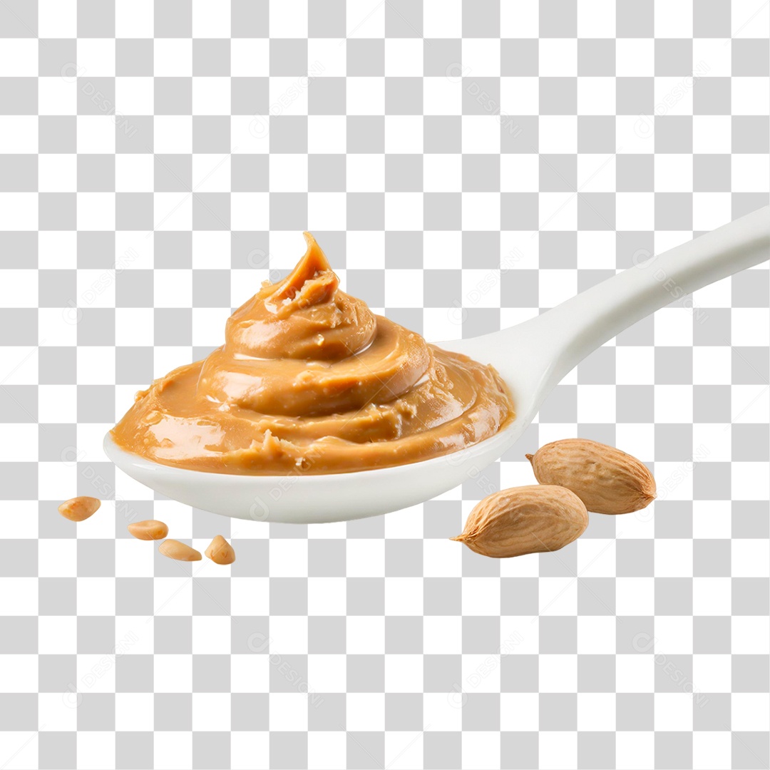 Geleia de Amendoim em Colher PNG Transparente