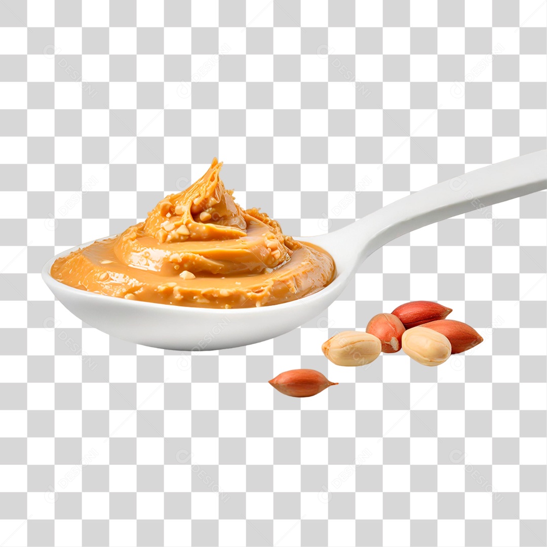 Geleia de Amendoim em Colher PNG Transparente