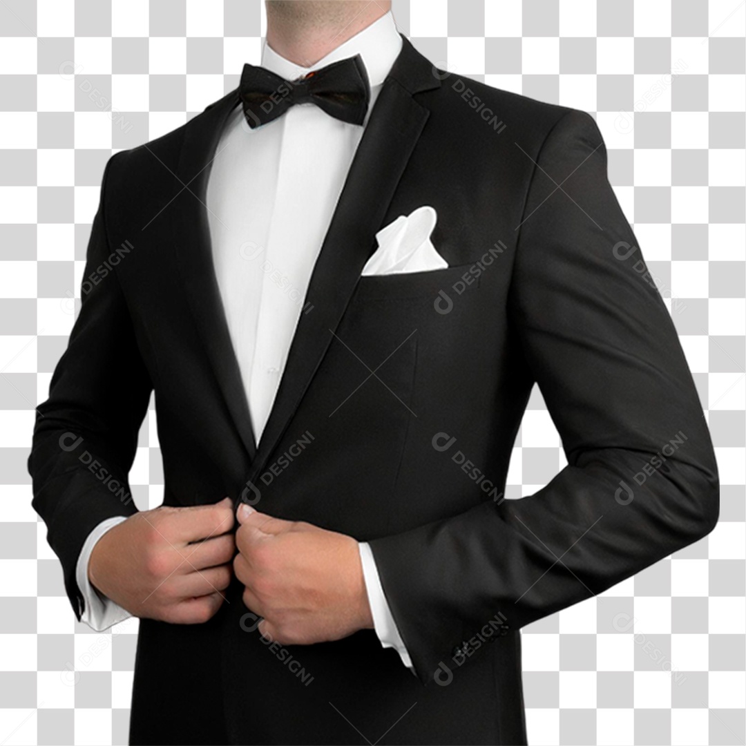 Terno Preto PNG Transparente
