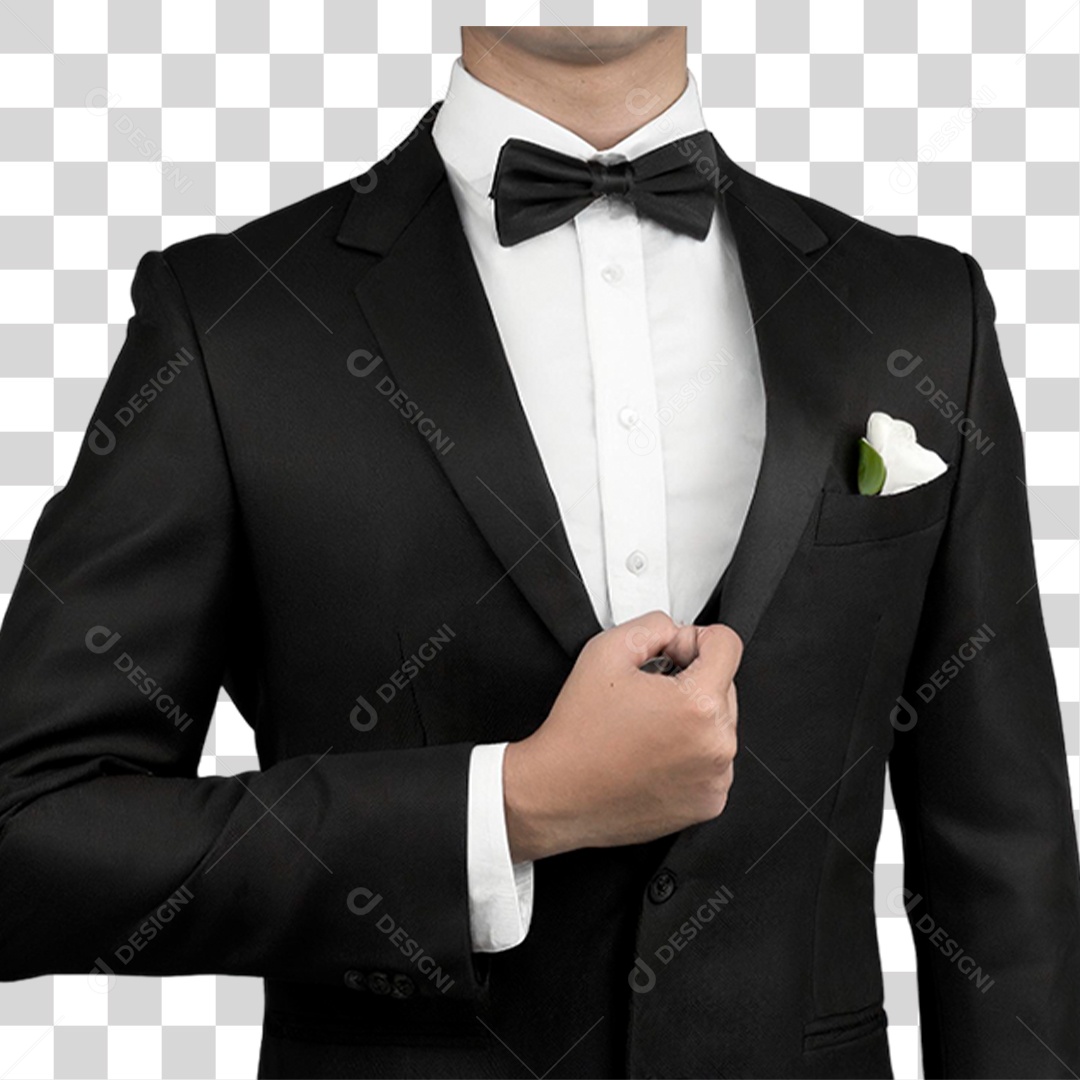 Terno Preto PNG Transparente