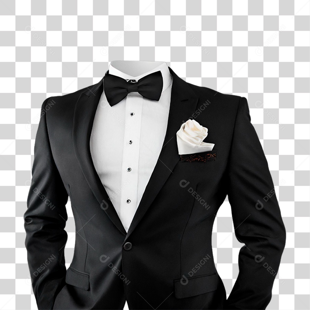 Terno Preto PNG Transparente