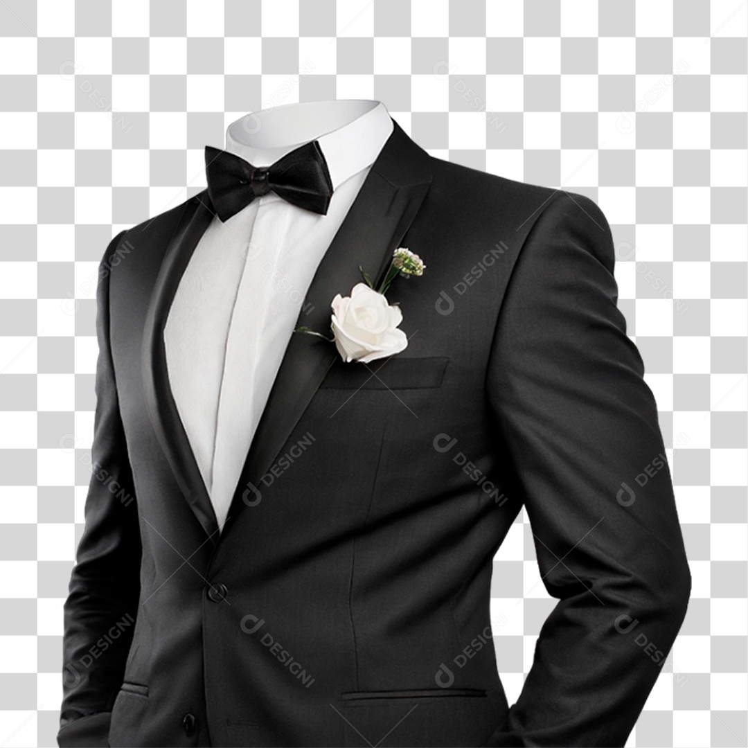 Terno Preto PNG Transparente