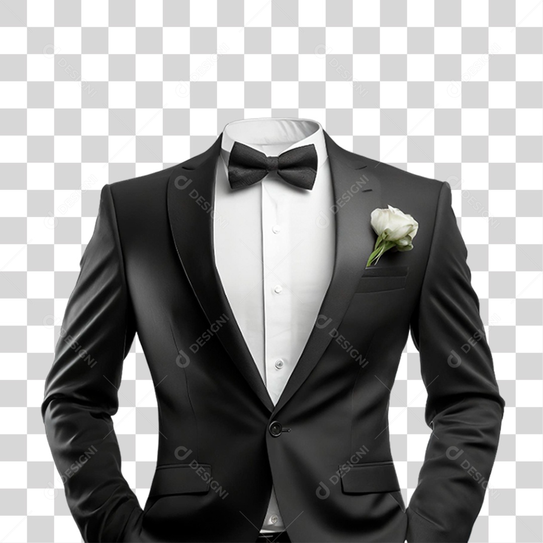 Terno Preto PNG Transparente