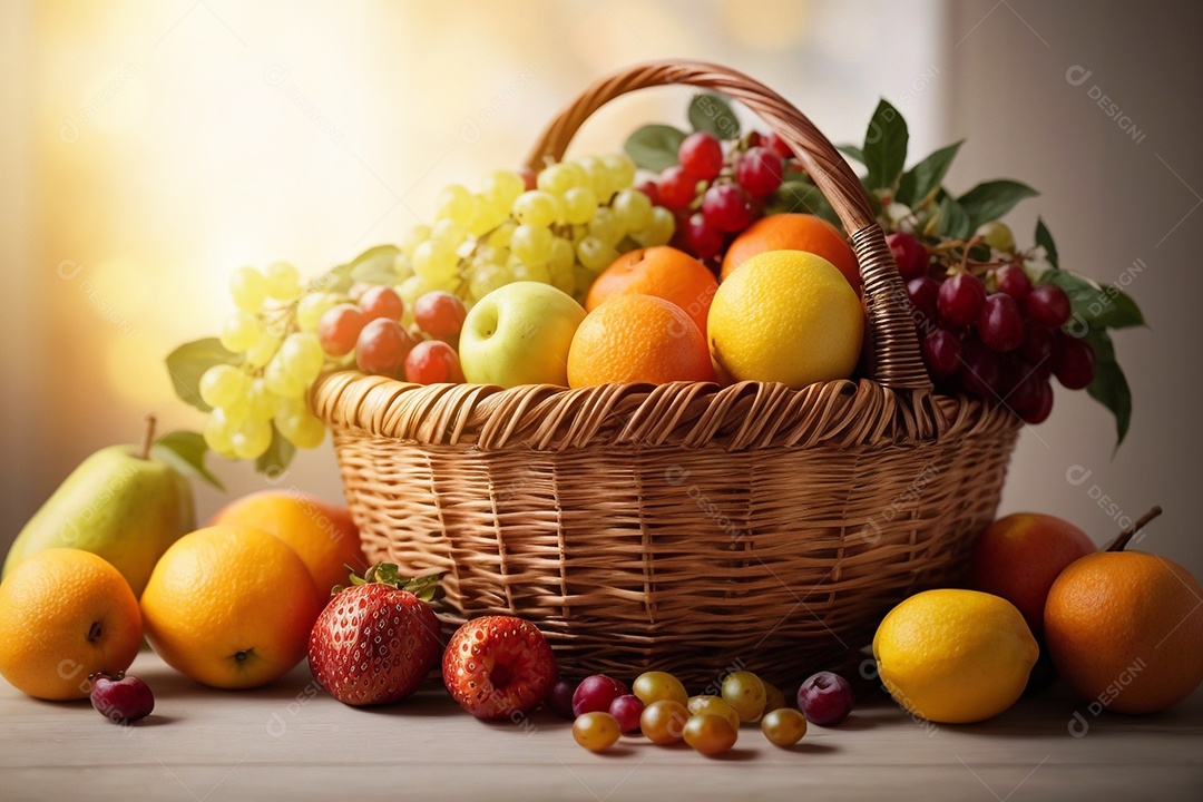 Alimentos saudáveis ​​sendo cozidos no fundo da cozinha cores vibrantes e brilhantes IA generativa