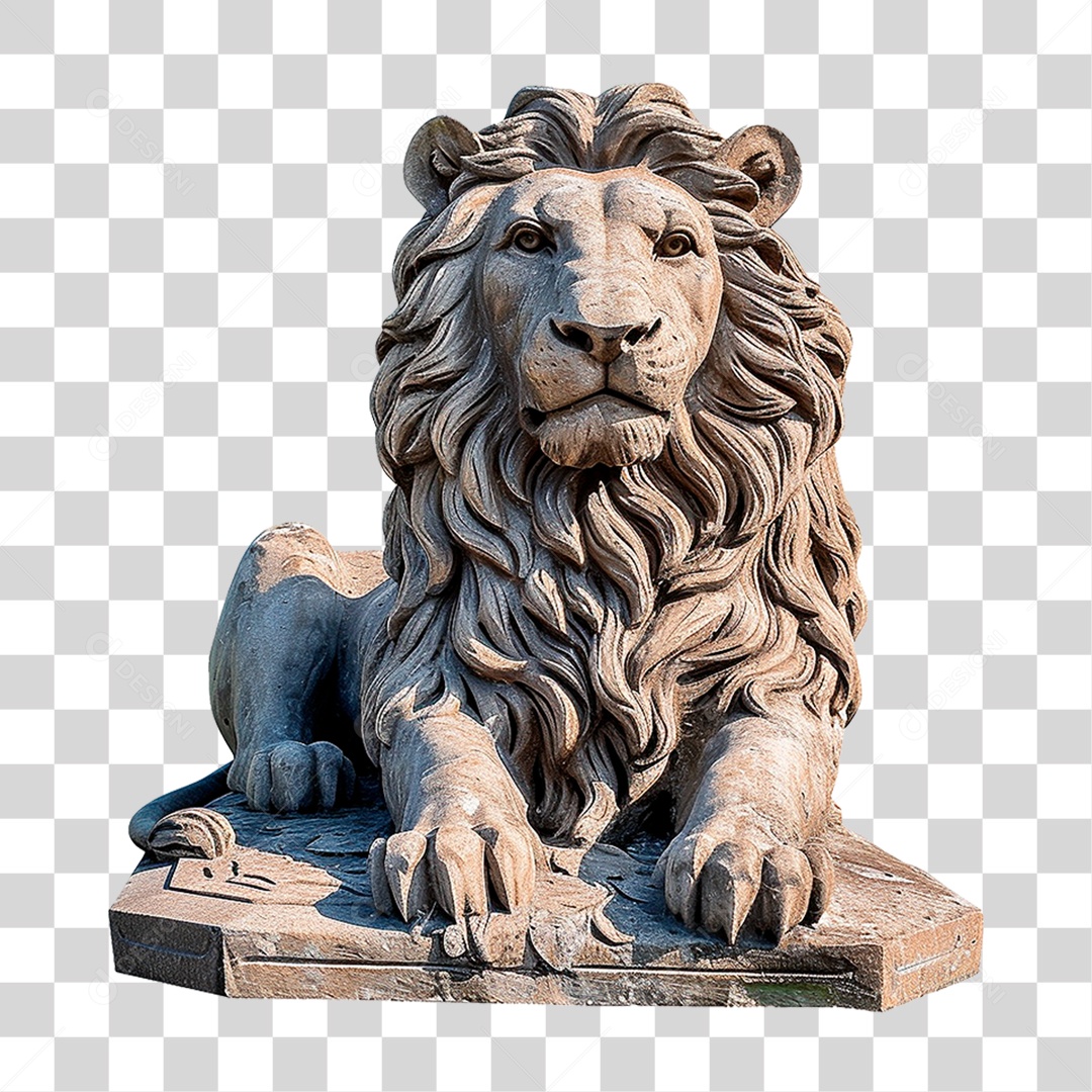 Estátua de Leão PNG Transparente