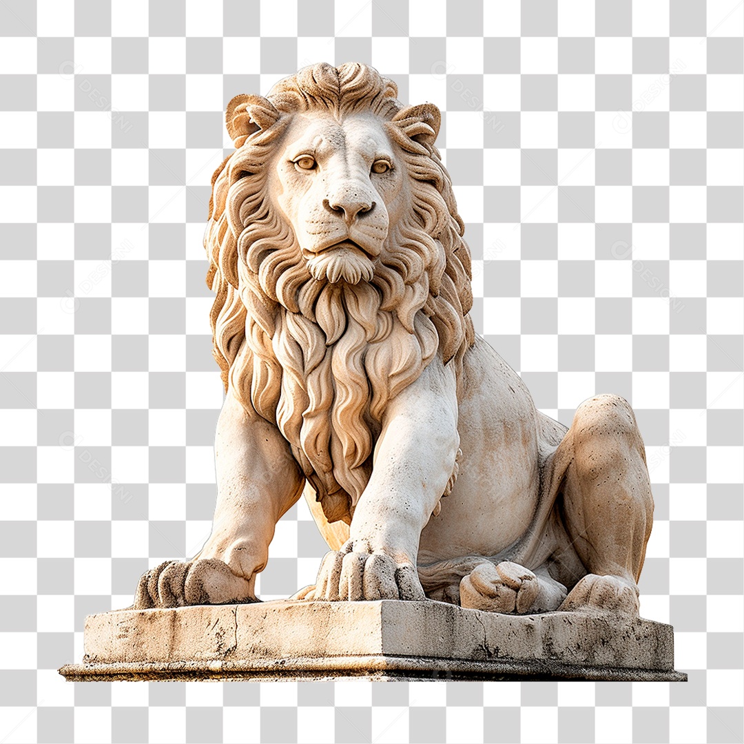 Estátua de Leão PNG Transparente