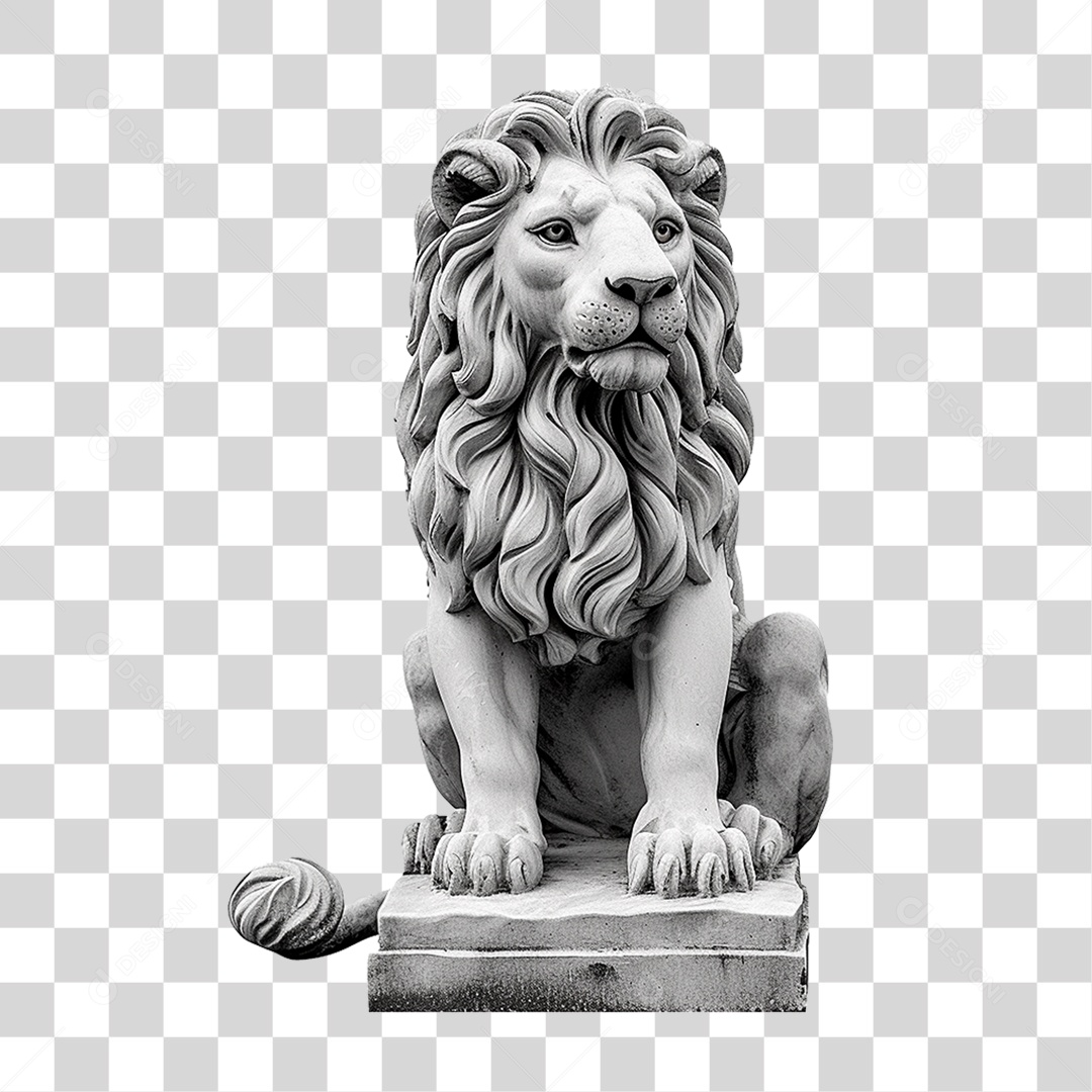 Estátua de Leão PNG Transparente