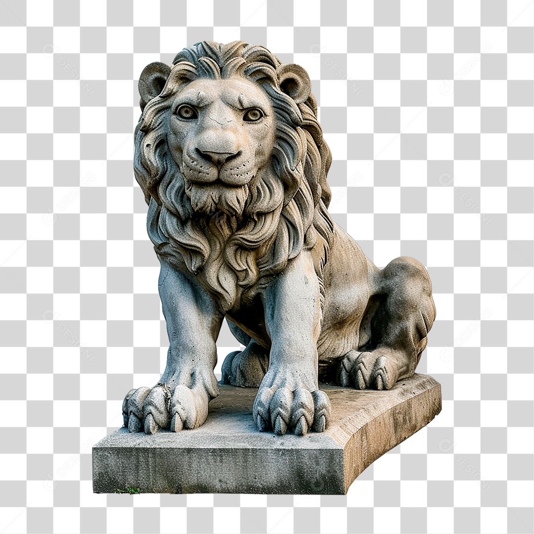 Estátua de Leão PNG Transparente