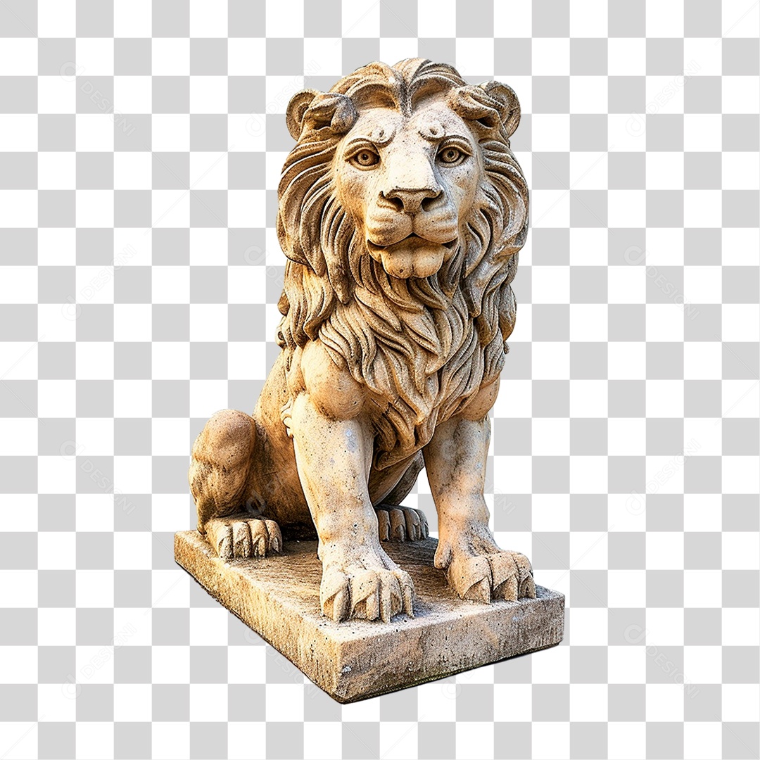 Estátua de Leão PNG Transparente