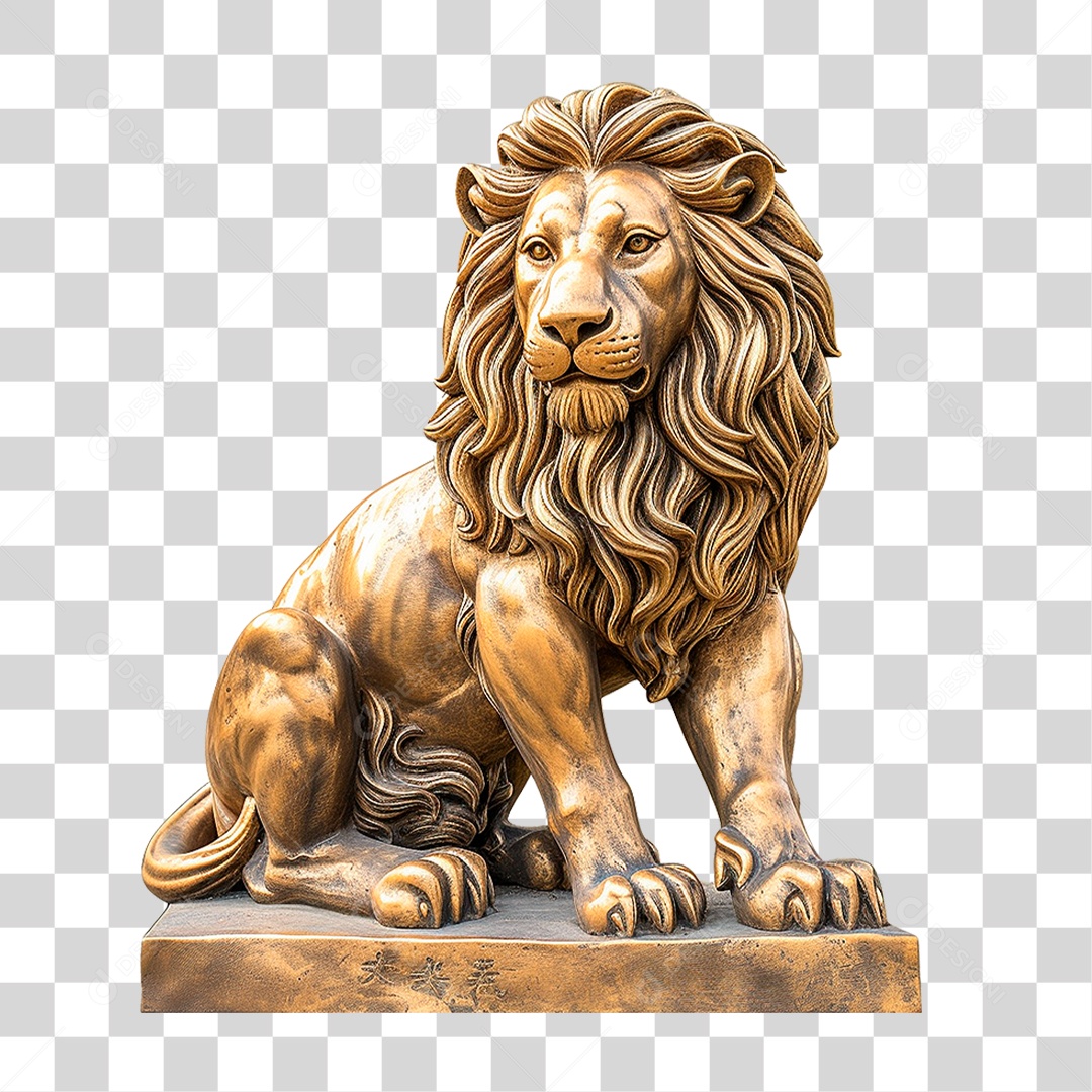 Estátua de Leão PNG Transparente