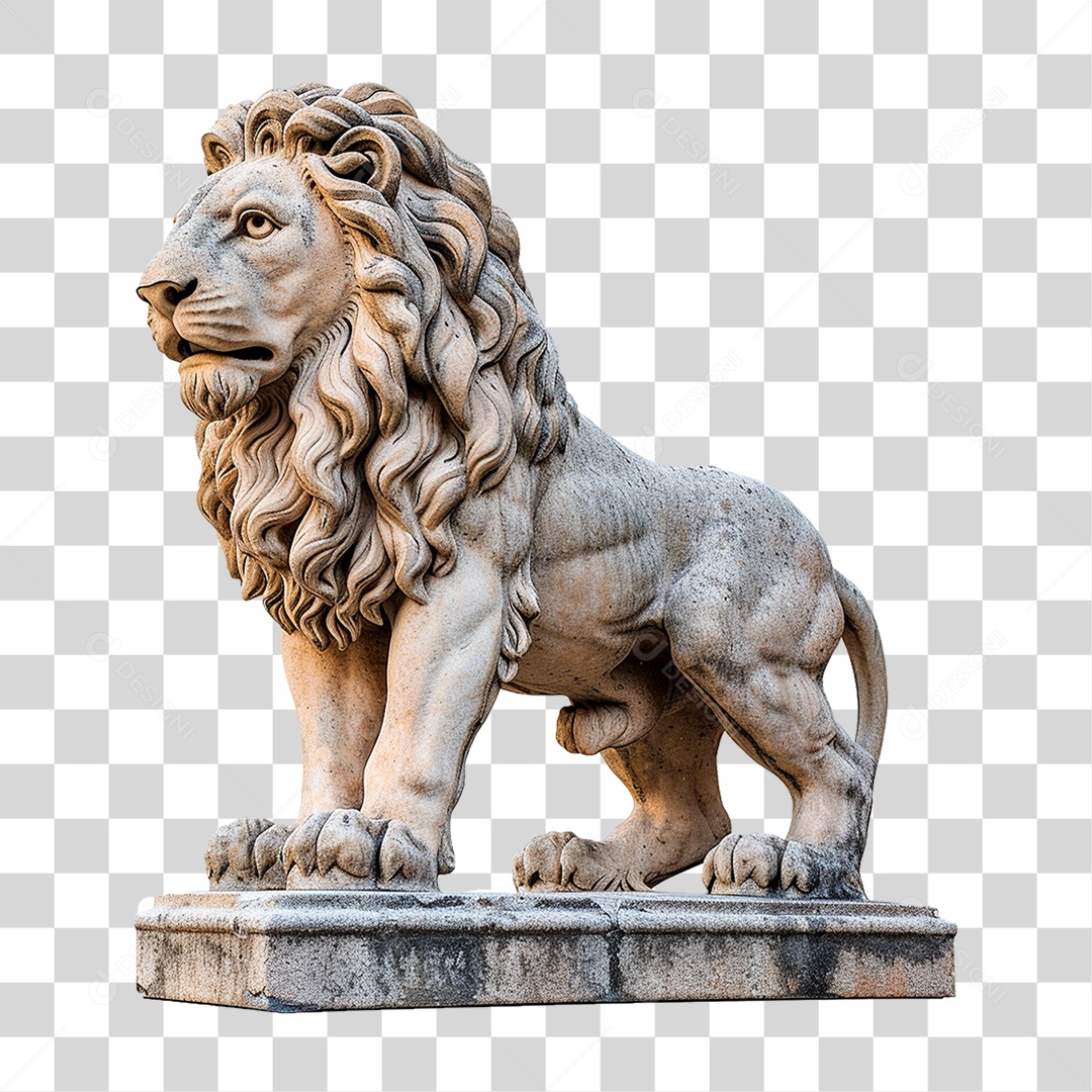 Estátua de Leão PNG Transparente