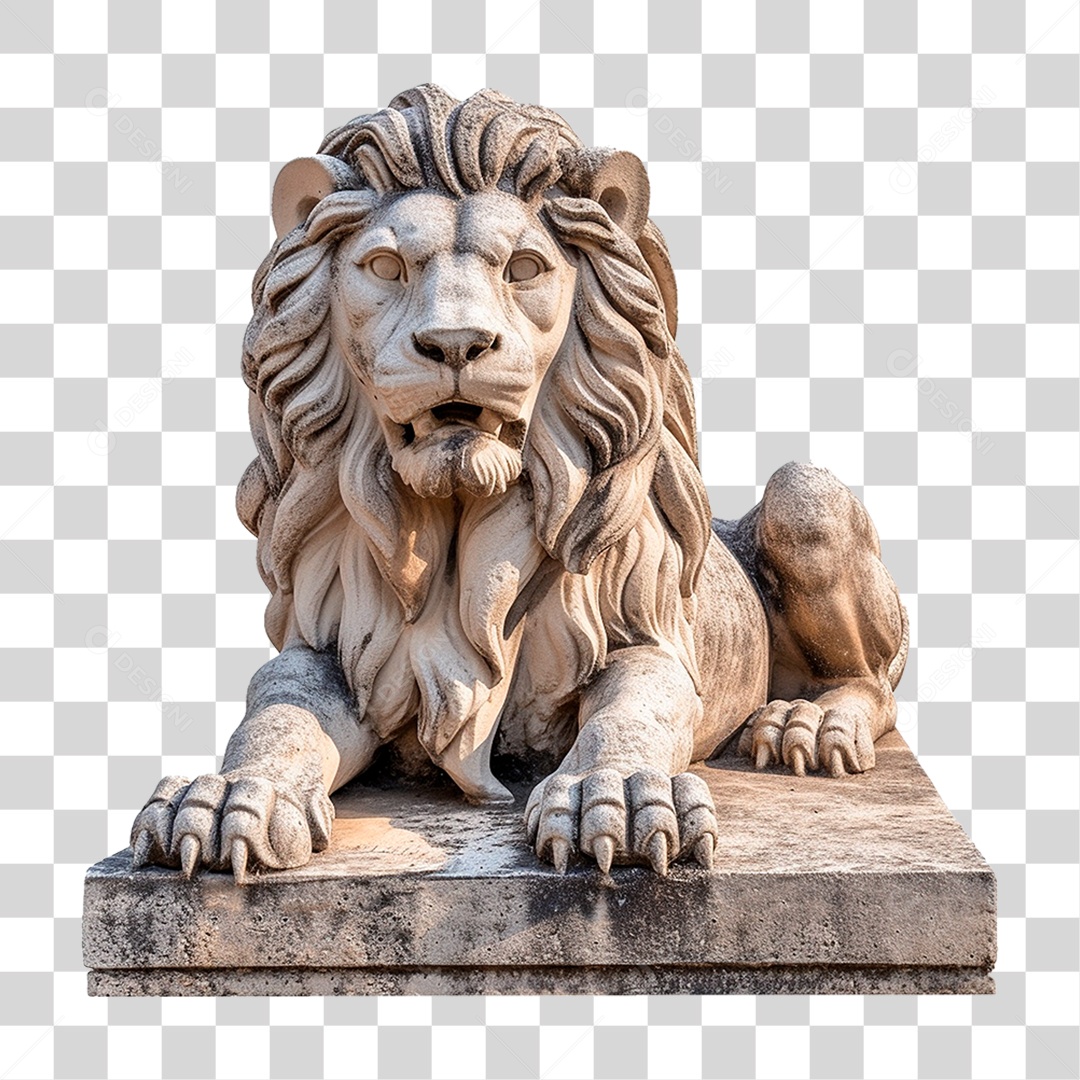 Estátua de Leão PNG Transparente