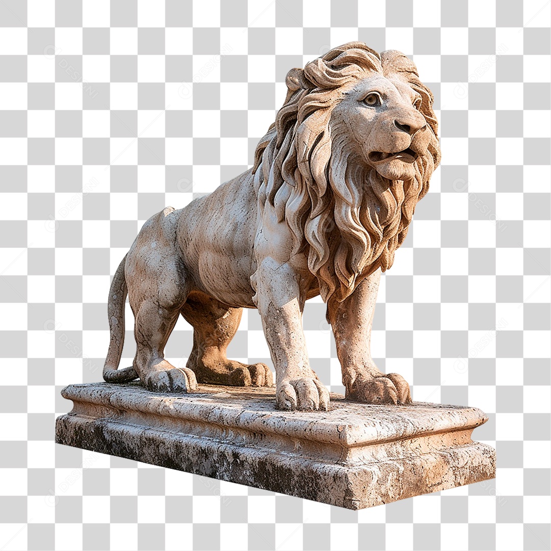 Estátua de Leão PNG Transparente