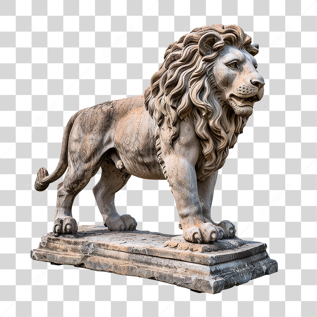 Estátua de Leão PNG Transparente