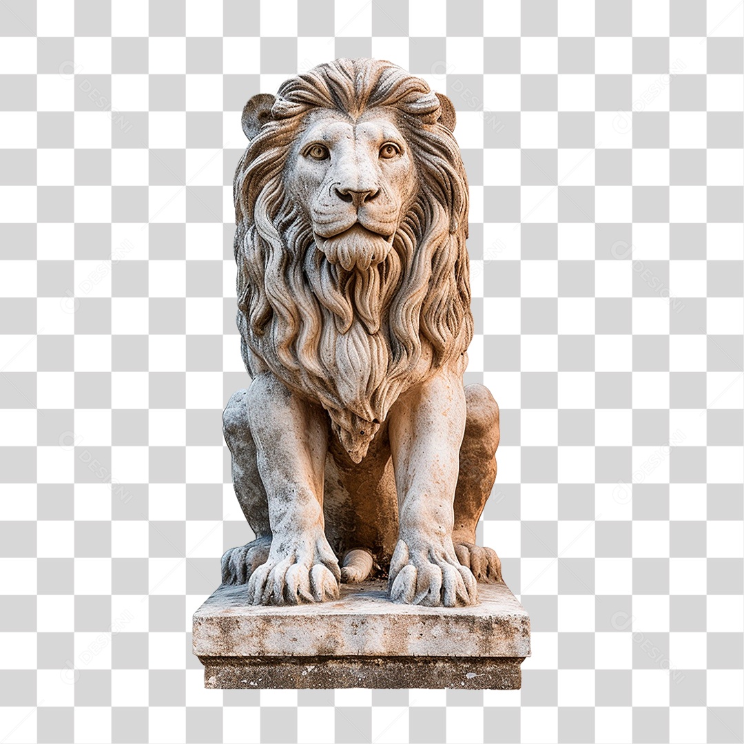 Estátua de Leão PNG Transparente