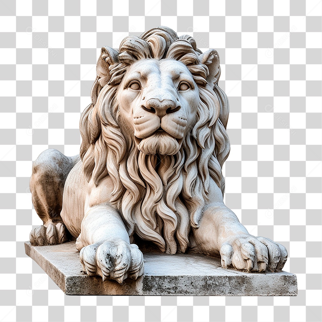 Estátua de Leão PNG Transparente