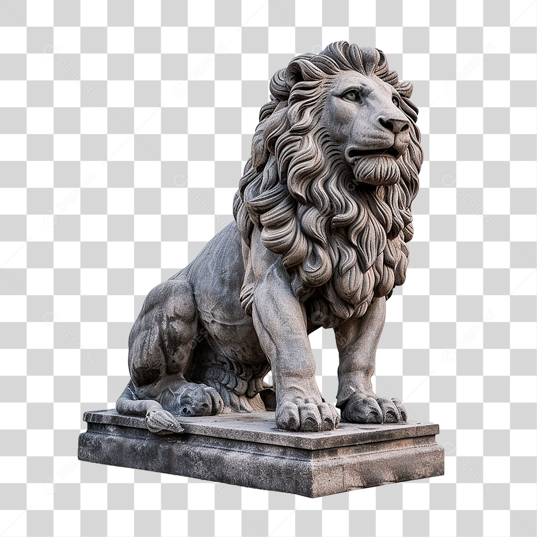 Estátua de Leão PNG Transparente